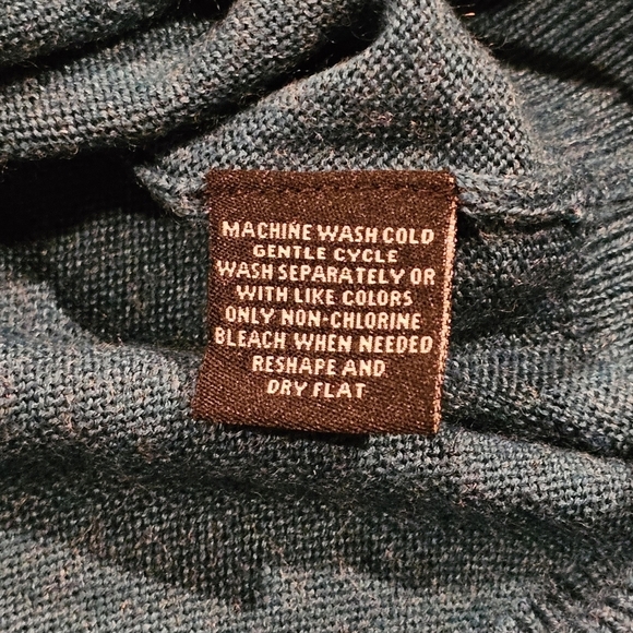 Kenneth Robert's Men's Teal Wool Blend Pullover V-Neck Swester Size XXL - Picture 3 of 7